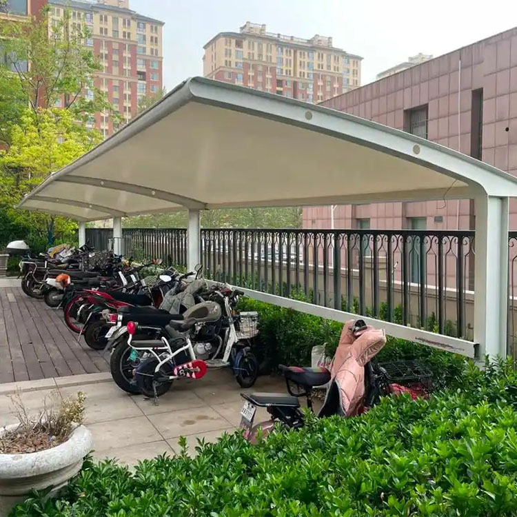 鲁甸县膜结构电动车棚